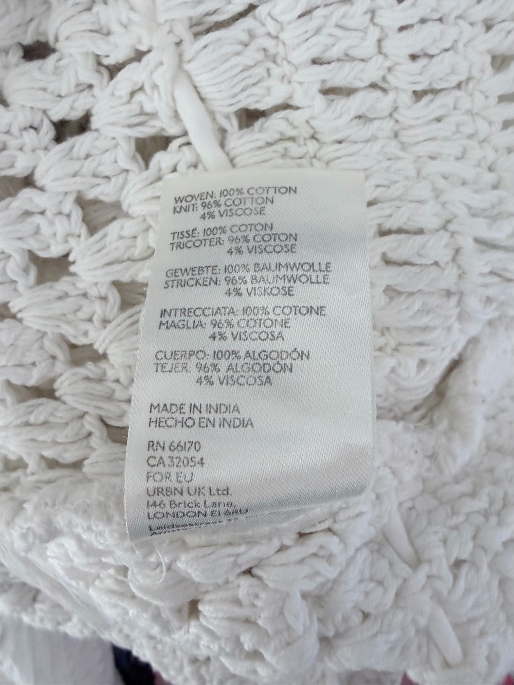 Free People Megan Crochet Top Creamy White Boho Long Sleeve Blouse size large - Picture 9 of 9